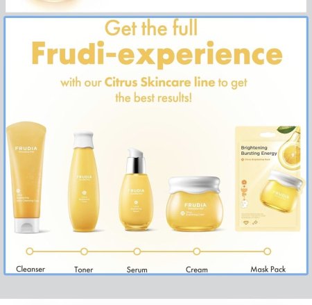 مجموعة العنايه بالبشرة فيتامين سي لجميع انواع البشرة من FRUDIA